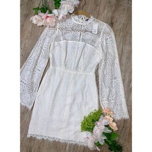 Sugar + Lips White Lace Dress